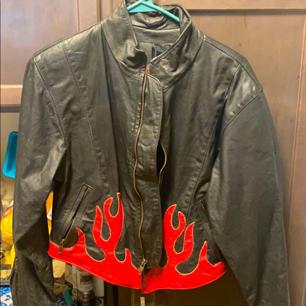 Leather Coat S